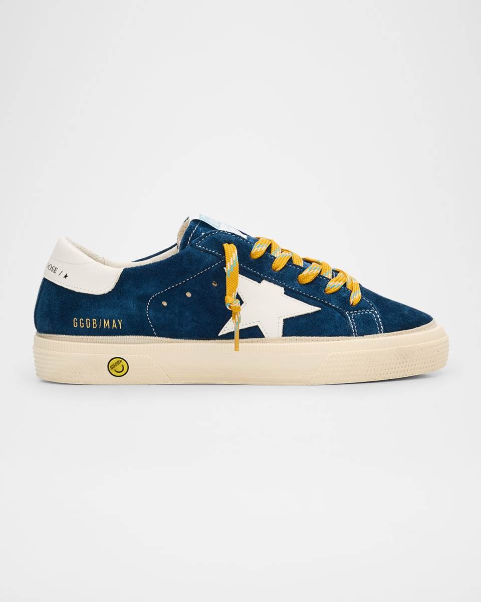 Boy's May Suede and Leather Sneakers,
